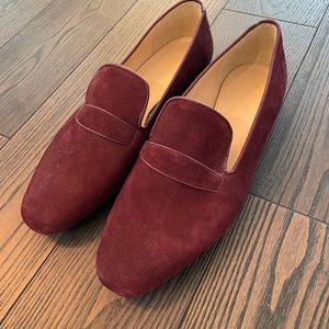 **NEVER WORN** Jcrew Maroon Suede Loafers